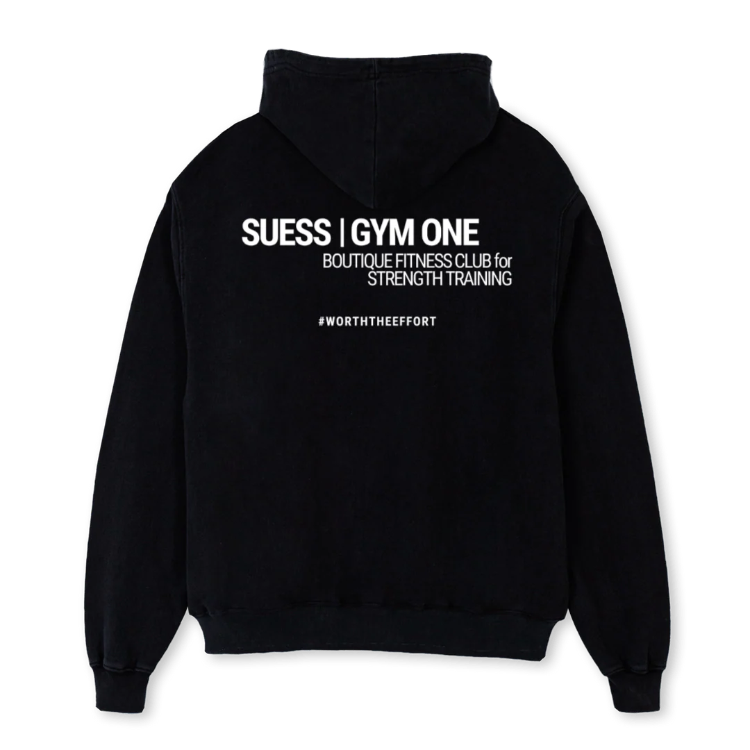 GYM Black Oversized Hoodie. - Image 2