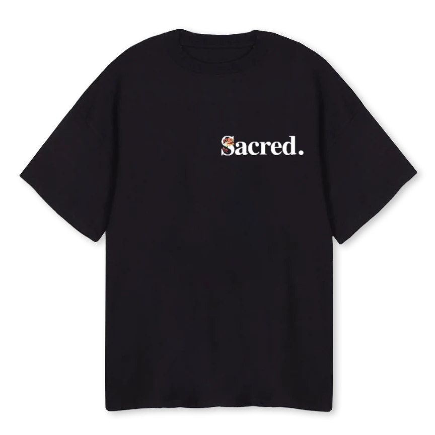 GYMTHREE Black Oversized Tee.