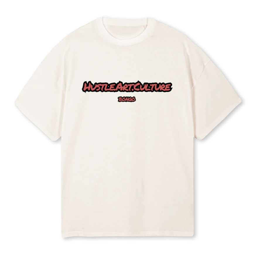 HAC PINK Vintage White Oversized Tee.