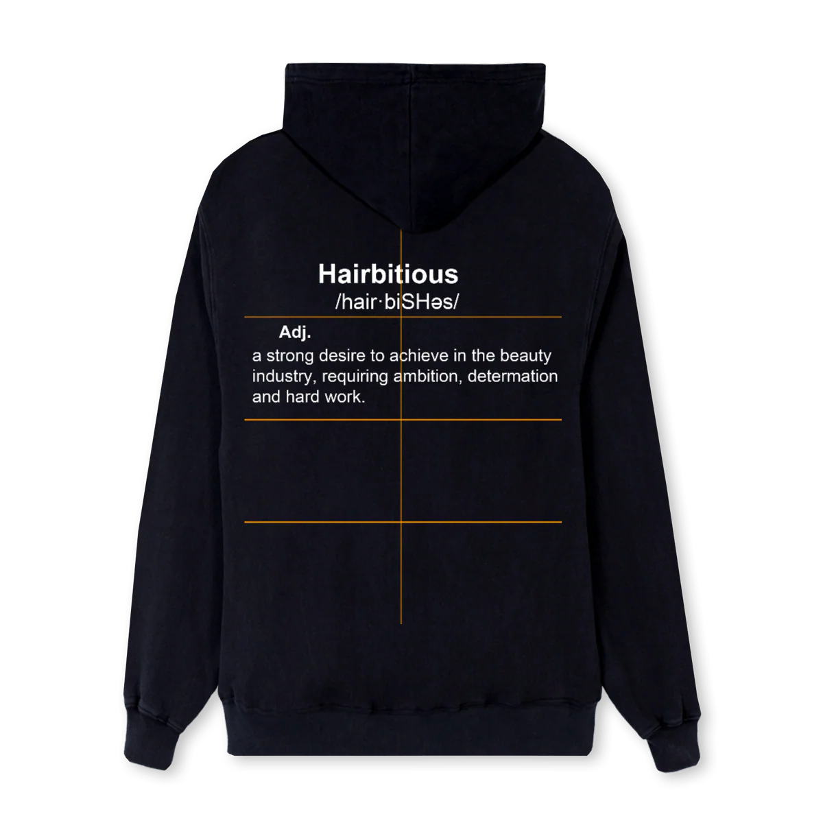 HAIRBITIOUS Black Regular Hoodie. - Image 2