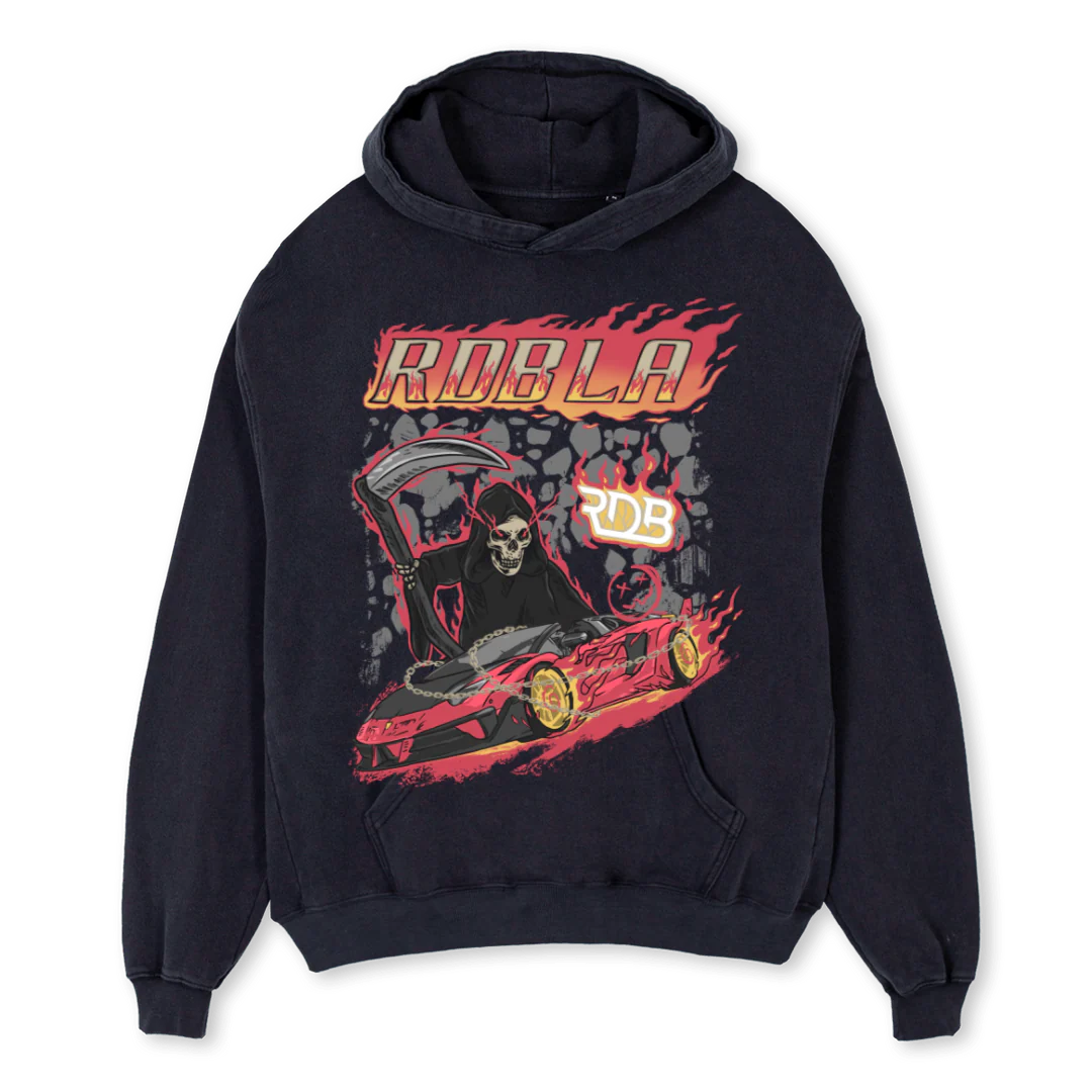 HALLOWEENHOODIE Vintage Black Oversized Hoodie.
