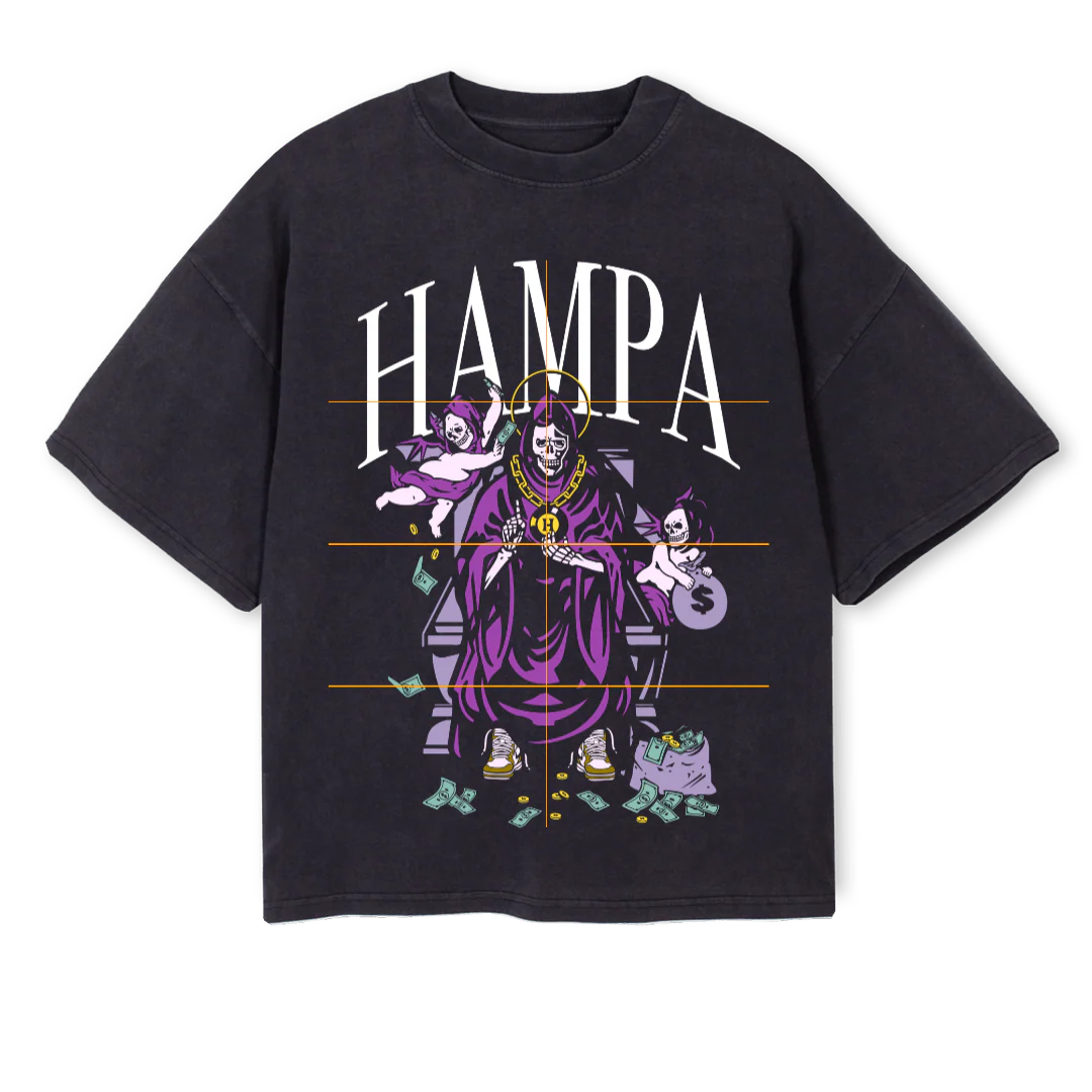 HAMPABOXYGIRL Vintage Black Oversized Boxy Tee.