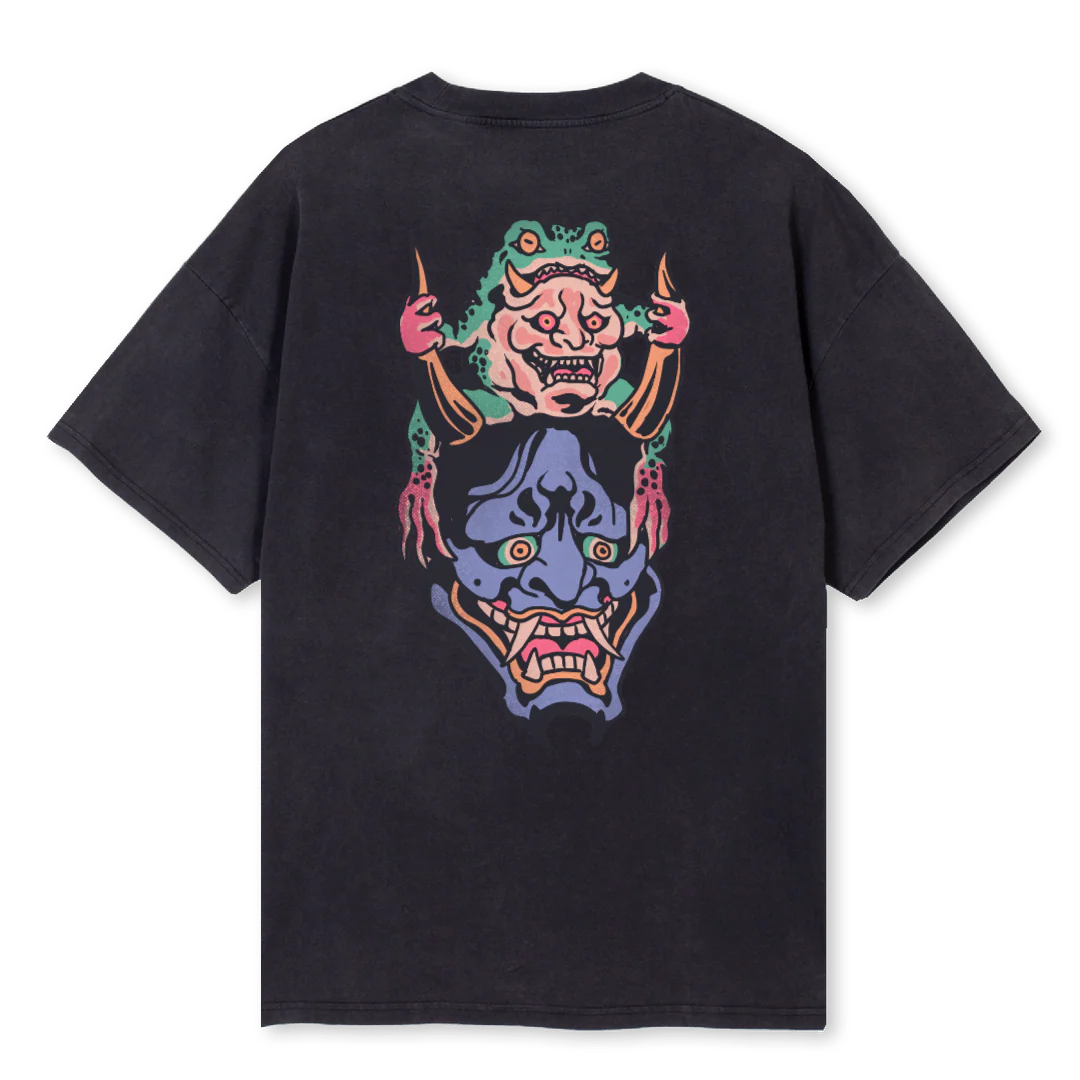 HANNYA Vintage Black Oversized Tee. - Image 2