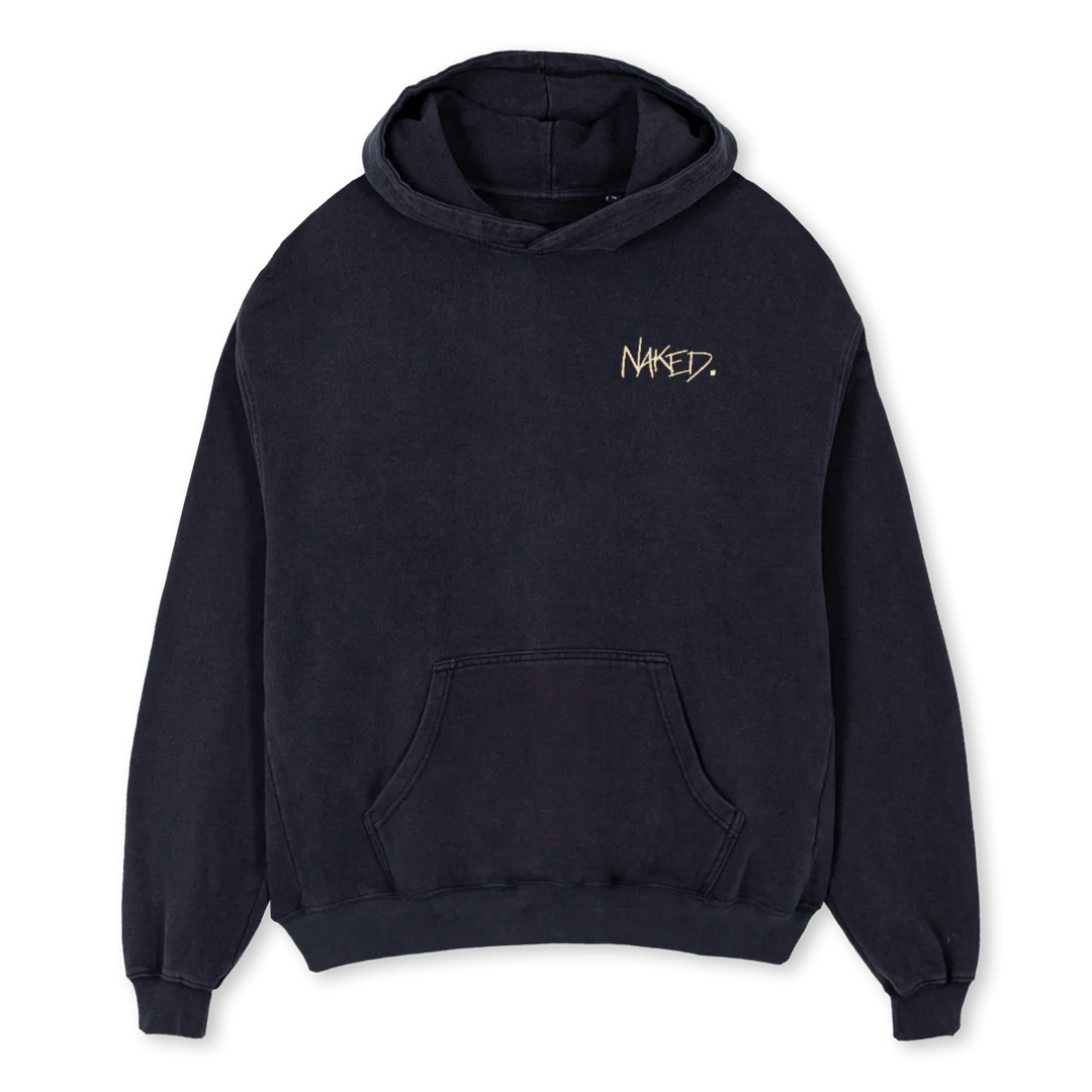 HAPPIER Vintage Black Oversized Hoodie.