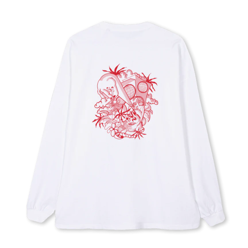 HAPPY TIMES White Oversized LS Tee. - Image 2