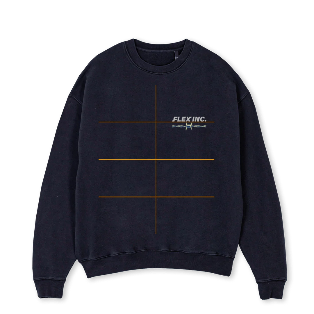 HART Vintage Black Oversized Crewneck Sweater.