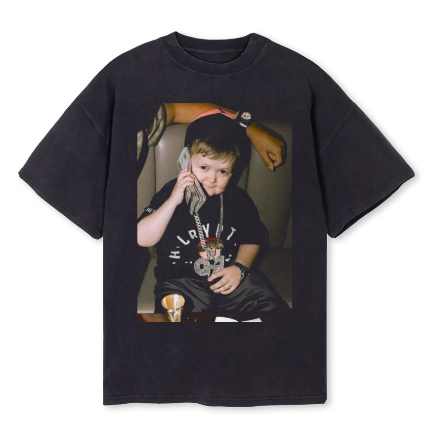 HASBIK Vintage Black Oversized Tee.