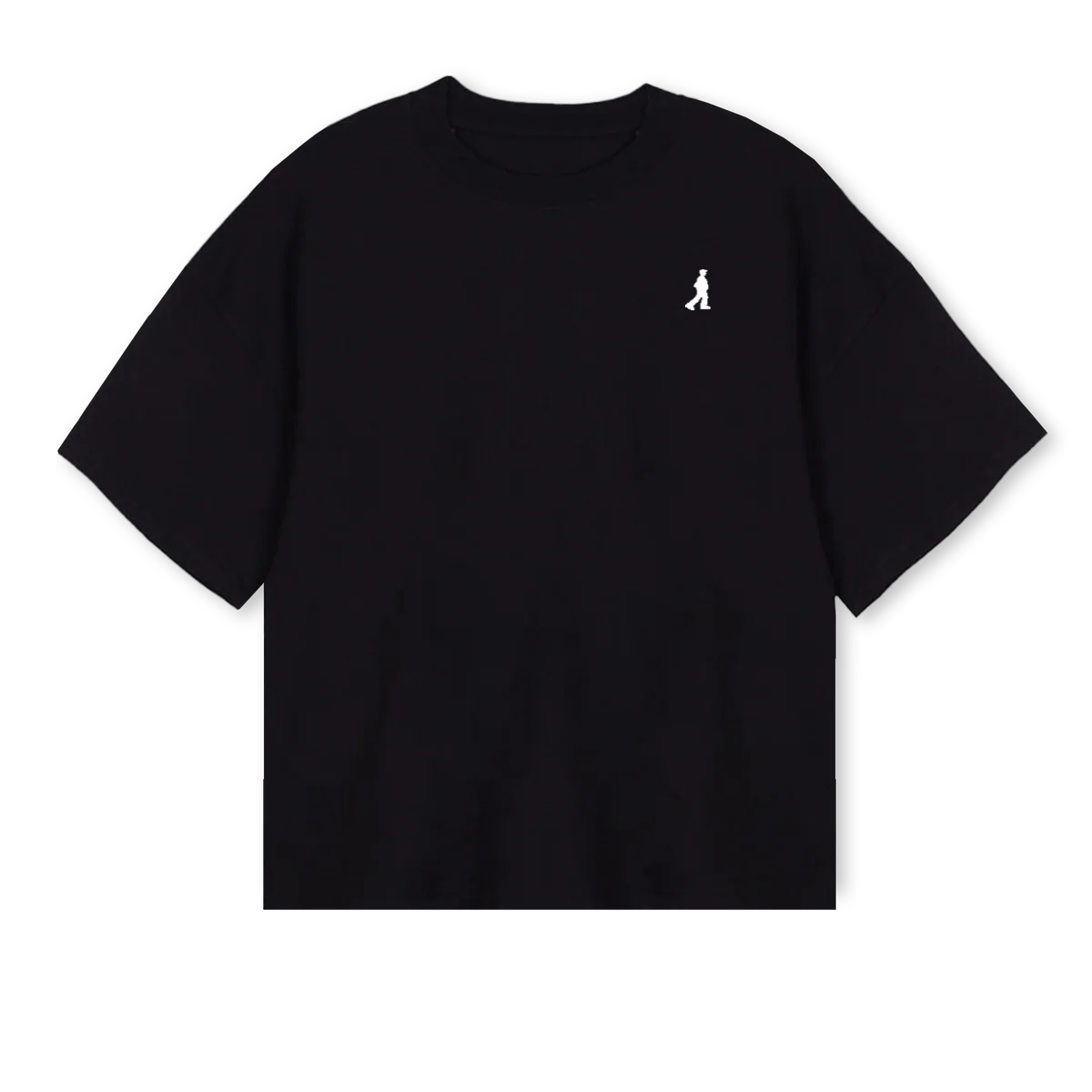HAUNTED Black Oversized Boxy Tee.