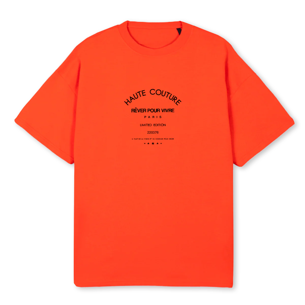 HAUTECOUTURENEW Hot orange Oversized Tee.