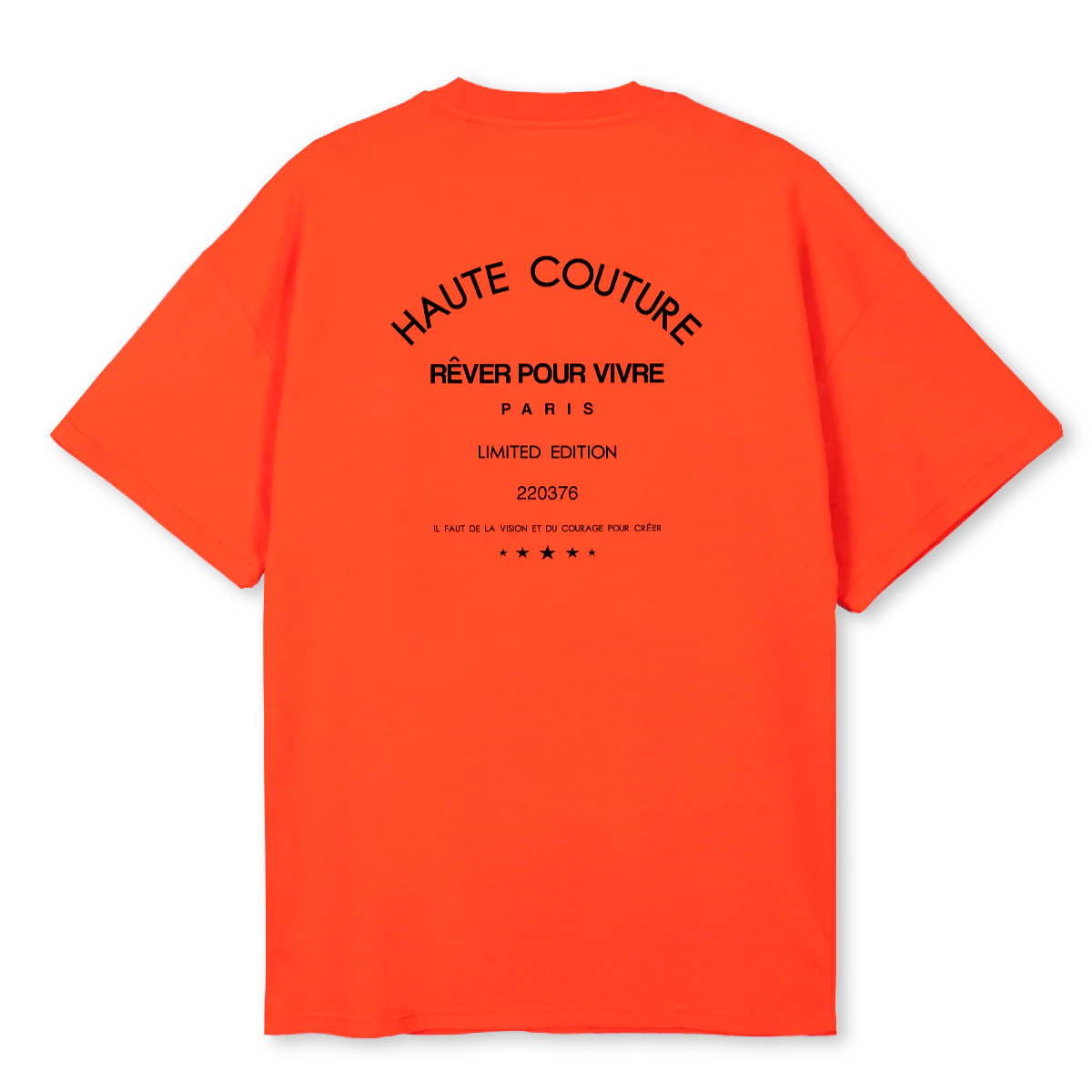 HAUTECOUTURENEW Hot orange Oversized Tee. - Image 2