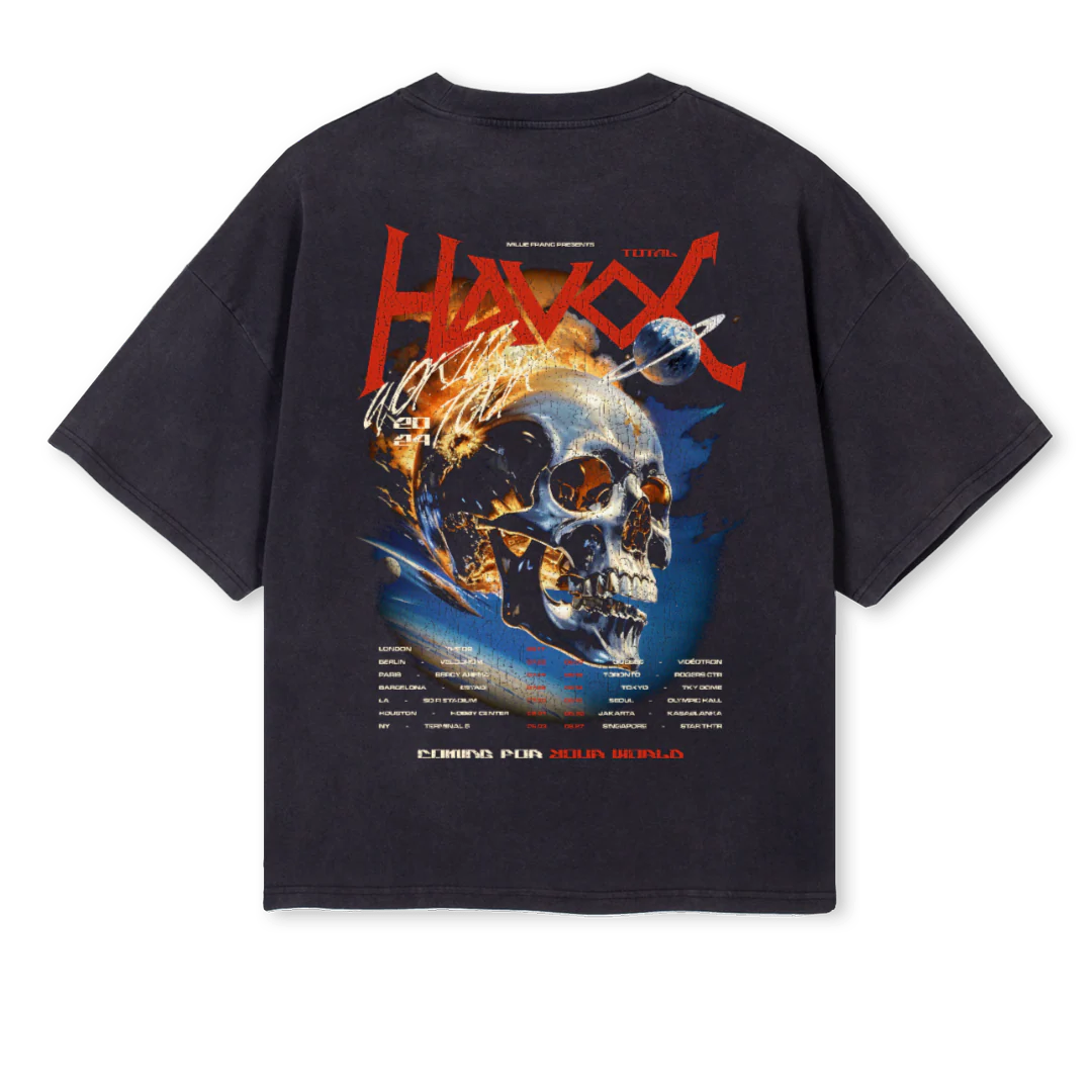 HAVOC Vintage Black Oversized Boxy Tee. - Image 2