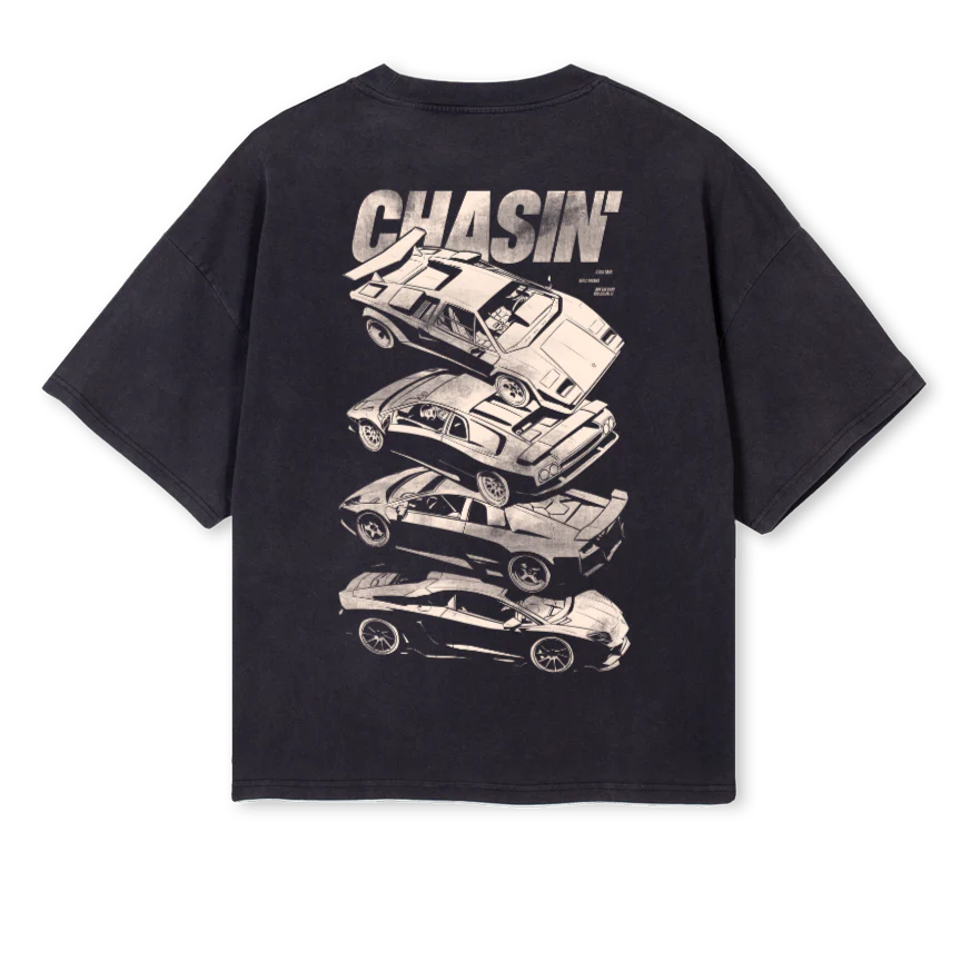 CHASINOVERSIZEDONE_BOXY Vintage Black Oversized Boxy Tee - Image 2