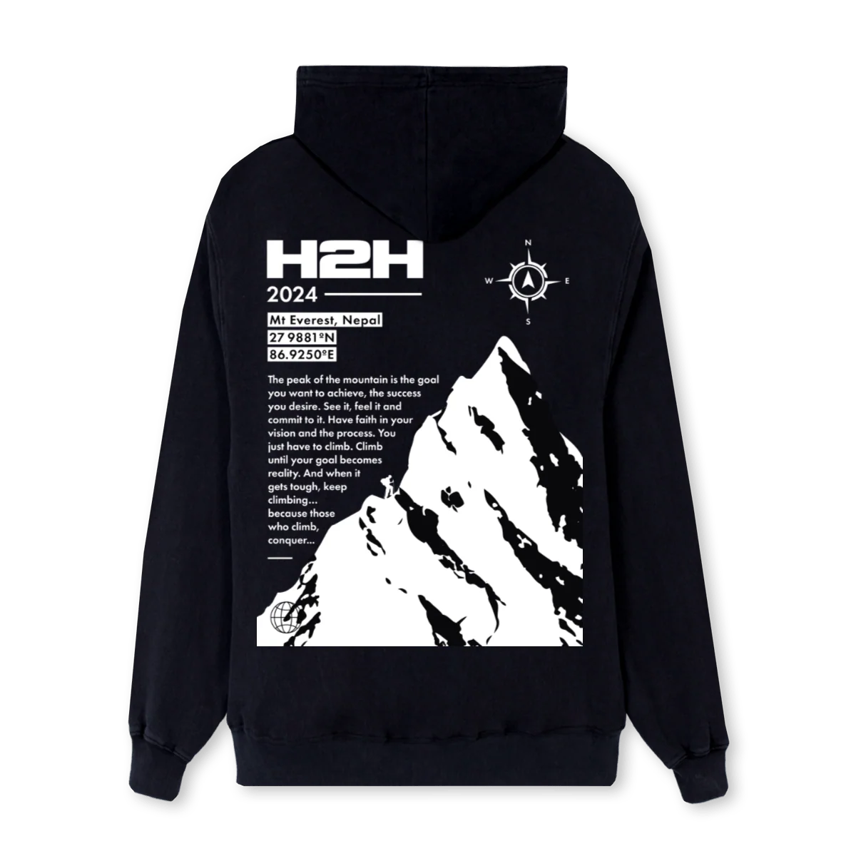 HAZDSTOHELTHONE Black Regular Hoodie. - Image 2