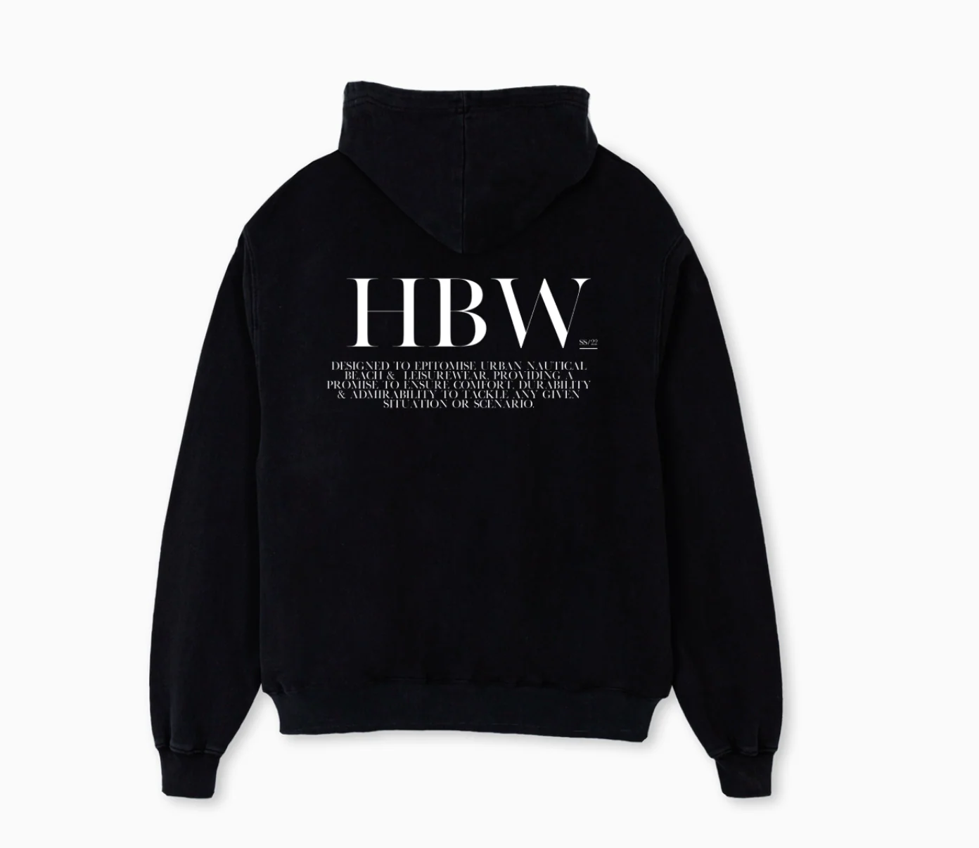 HBW HOODIE Black Oversized Hoodie. - Image 2