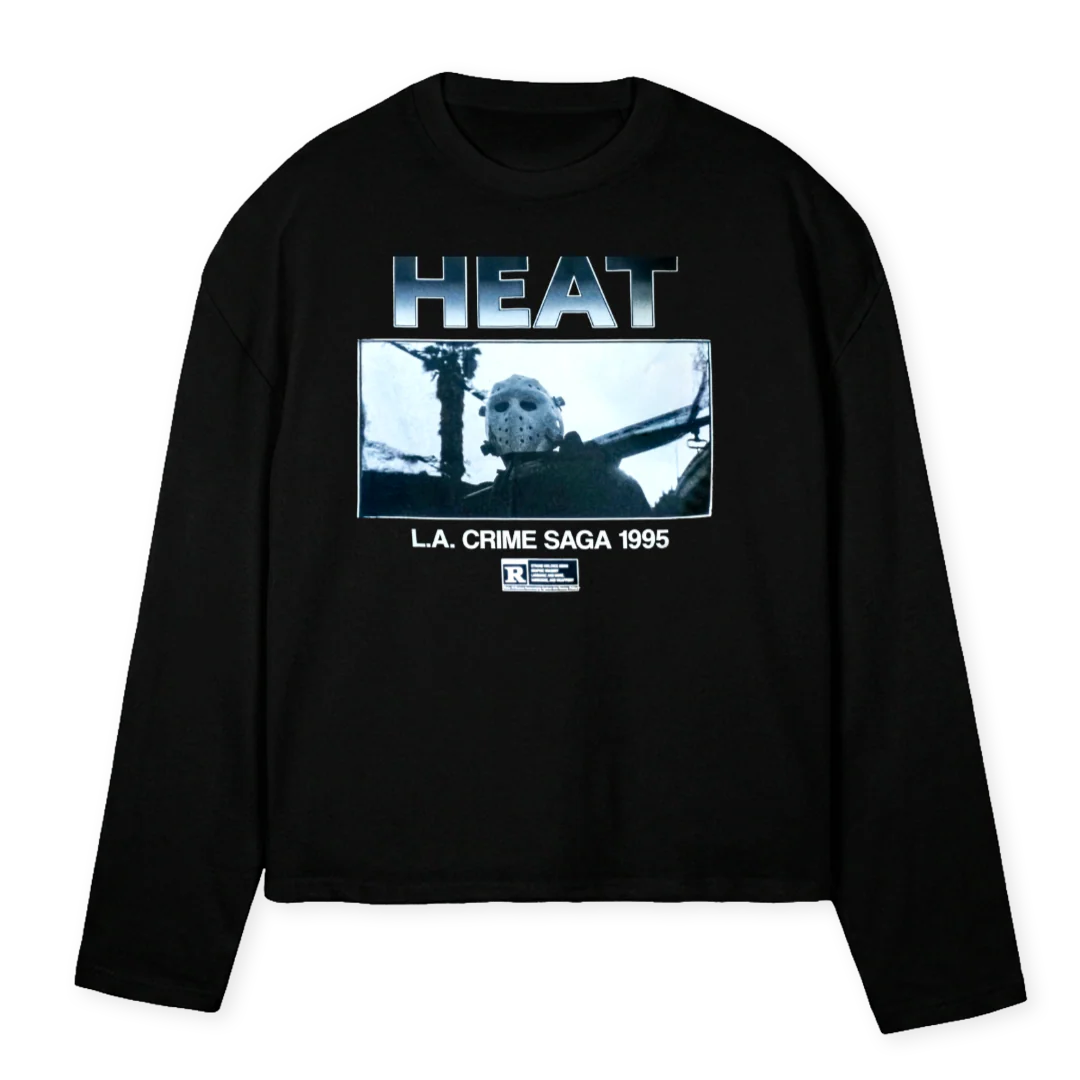 HEA Black Oversized Boxy LS Tee.
