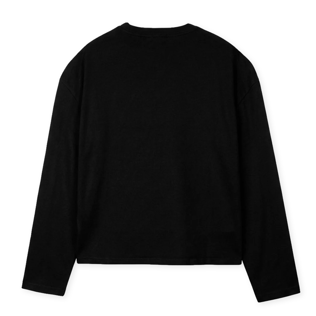 HEA Black Oversized Boxy LS Tee. - Image 2