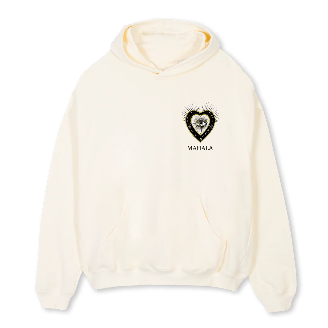 HEALING Cream Oversized Hoodie.