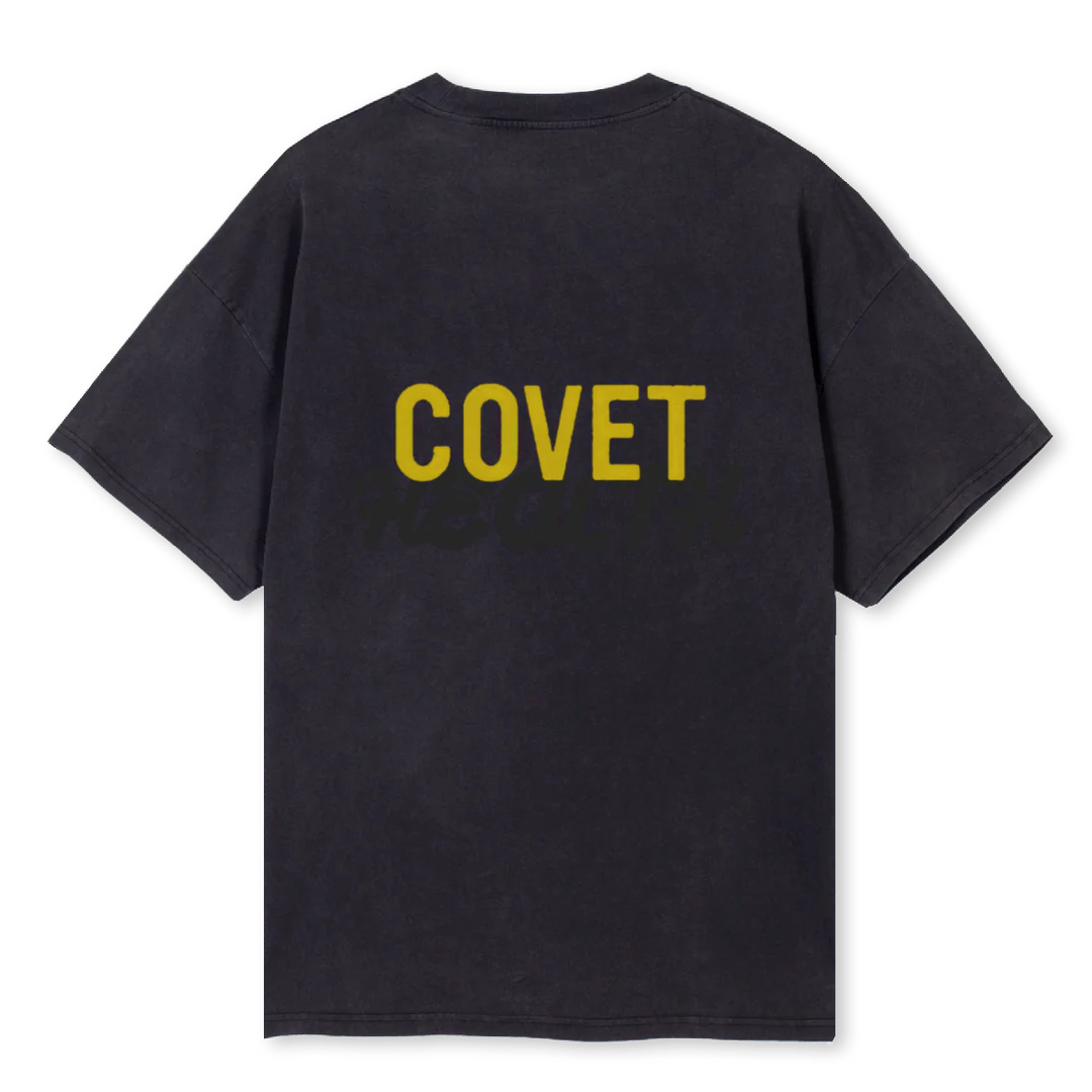 HEALTHYYYY Vintage Black Oversized Tee. - Image 2