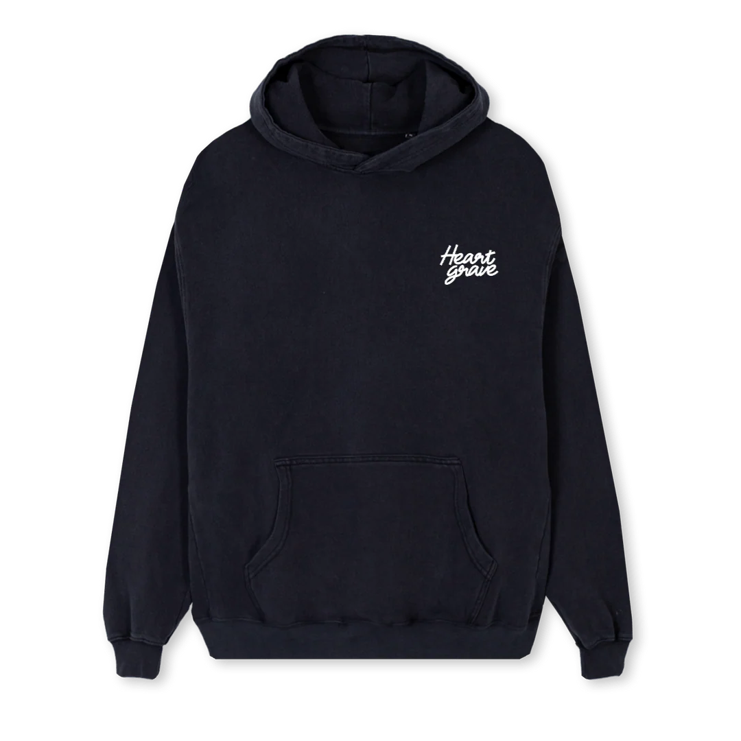 HEARTGRAVE_1 Vintage Black Regular Hoodie.