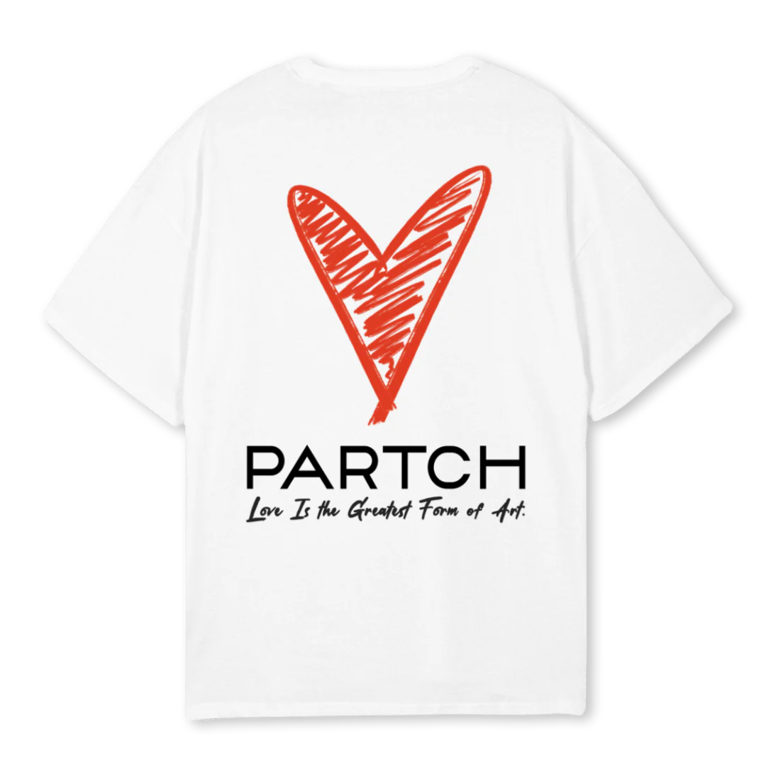 HEARTOVTWHT White Oversized Tee. - Image 2