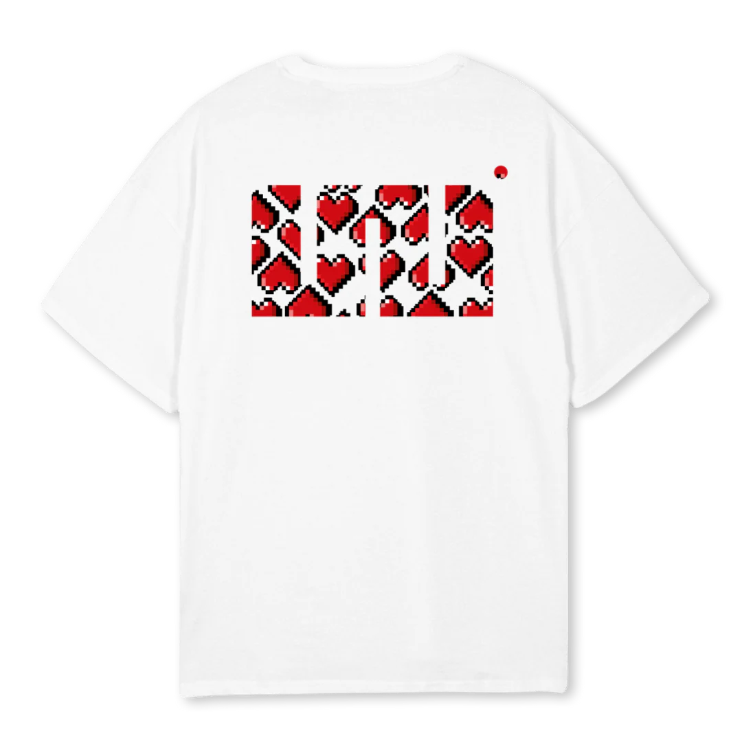 HEARTS LOG White Oversized Tee. - Image 2