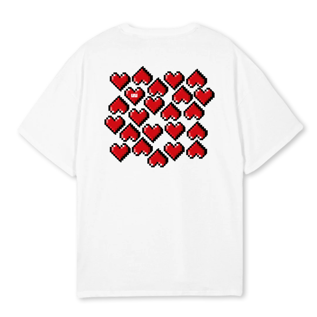 HEARTS White Oversized Tee. - Image 2