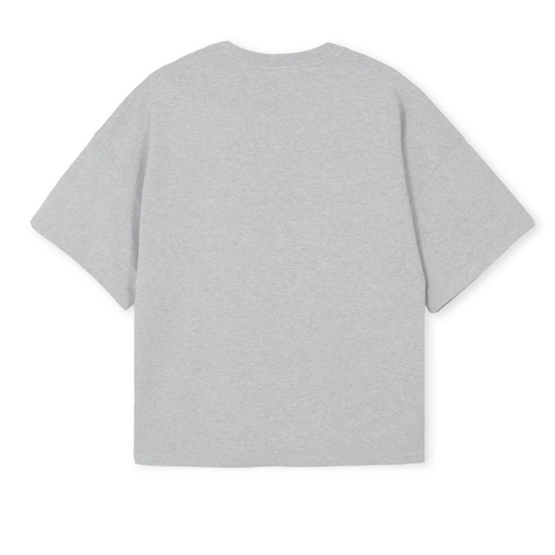 HEARTSBALLOON Light Grey Marl Oversized Boxy Tee. - Image 2