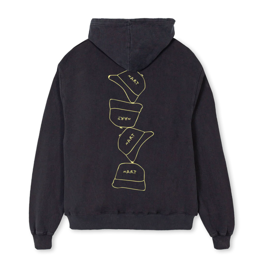 HEARTTEXTHART Vintage Black Oversized Zipped Hoodie. - Image 2