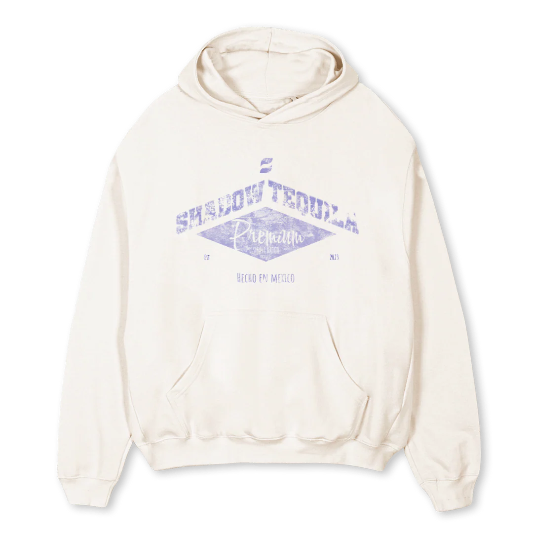 HECHO Vintage White Oversized Hoodie.