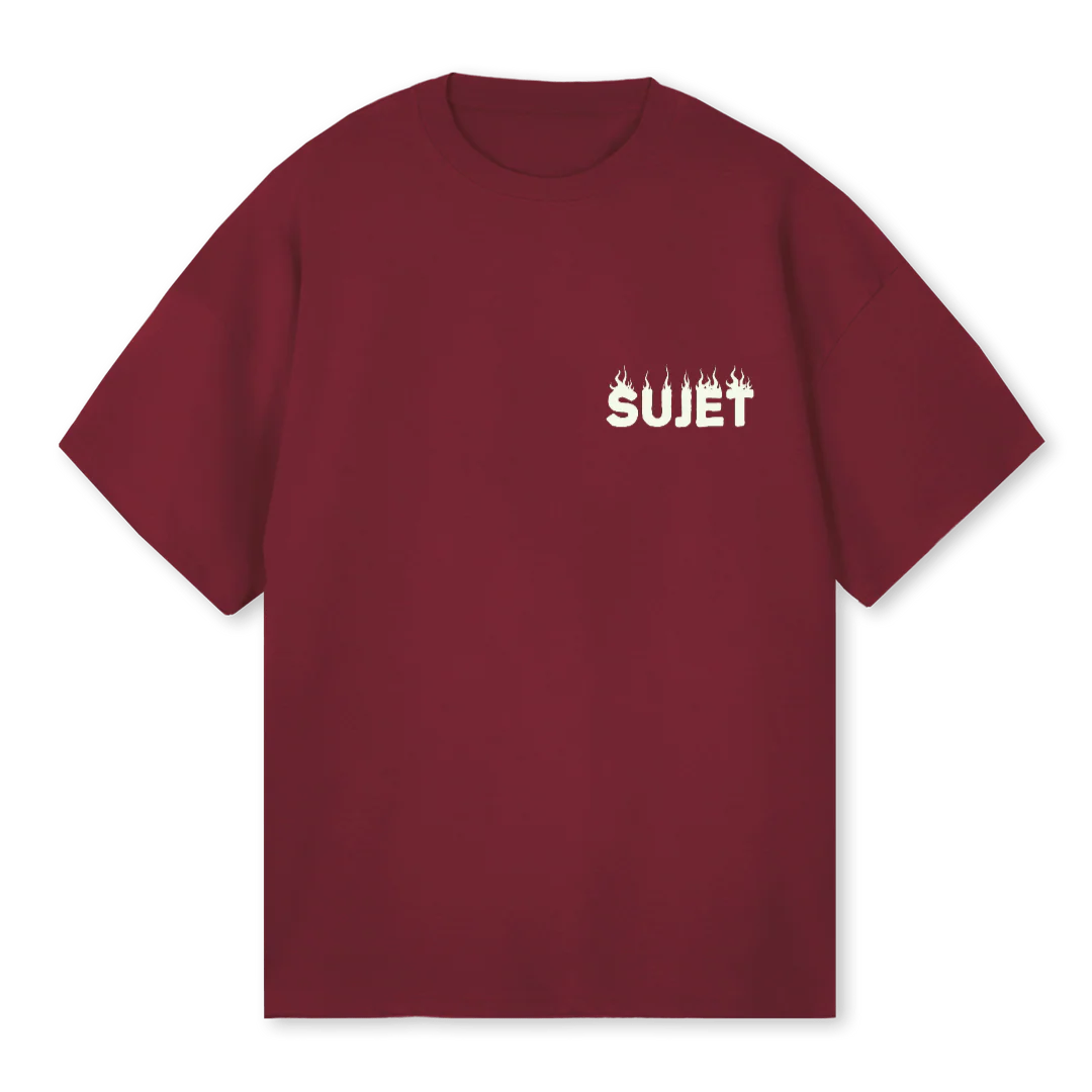 HELL Burgundy Oversized Tee.