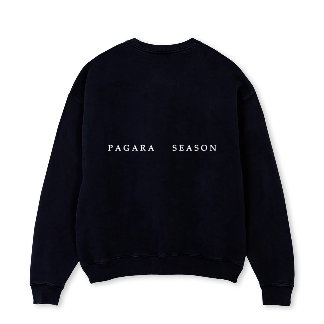 HERACLES  Black Oversized Crewneck Sweater. - Image 2