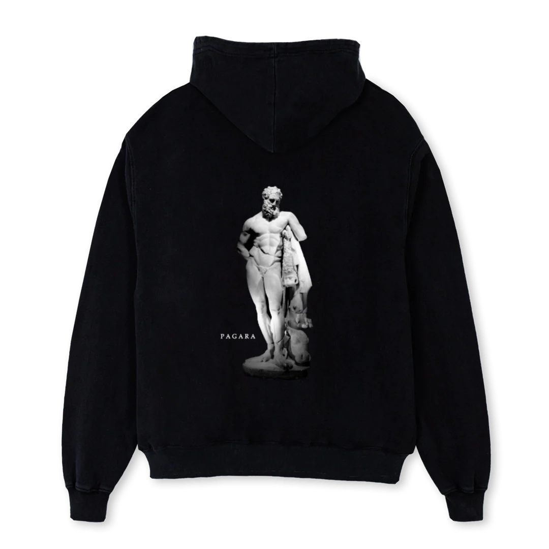 HERACLES HOODI Black Oversized Hoodie. - Image 2
