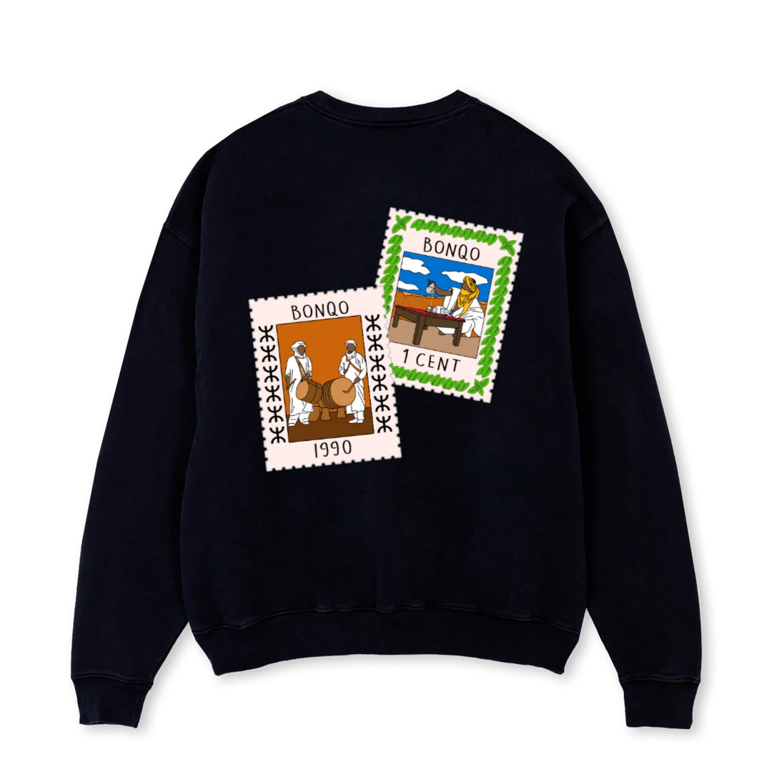 HERIT Black Oversized Crewneck Sweater. - Image 2