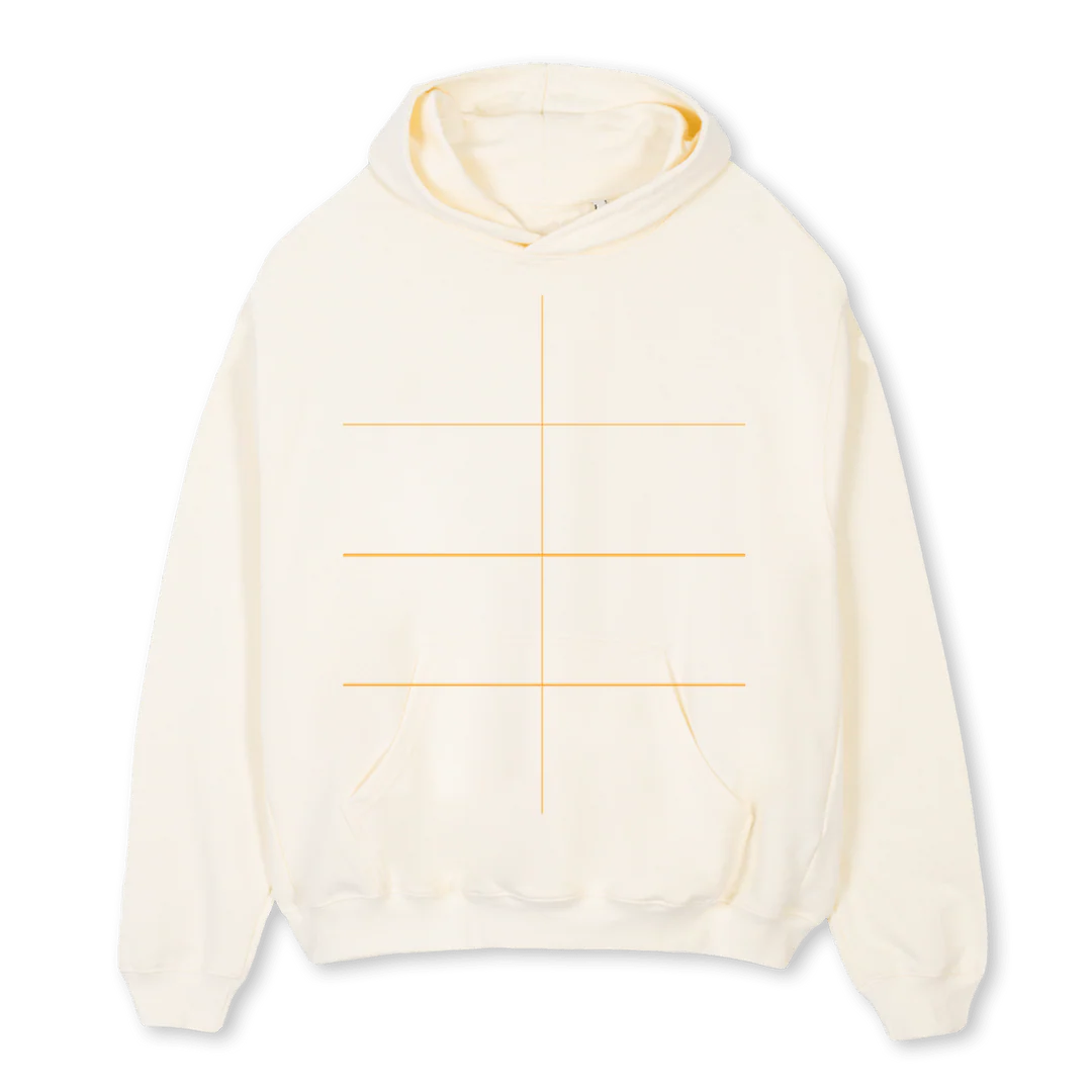 HERMOSAONE Cream Oversized Hoodie.