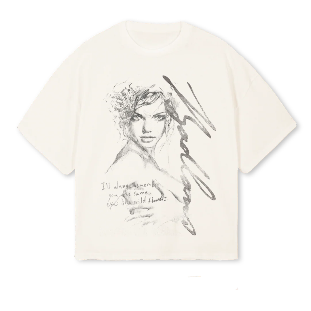 HEROFFWHITE Vintage White Oversized Boxy Tee.
