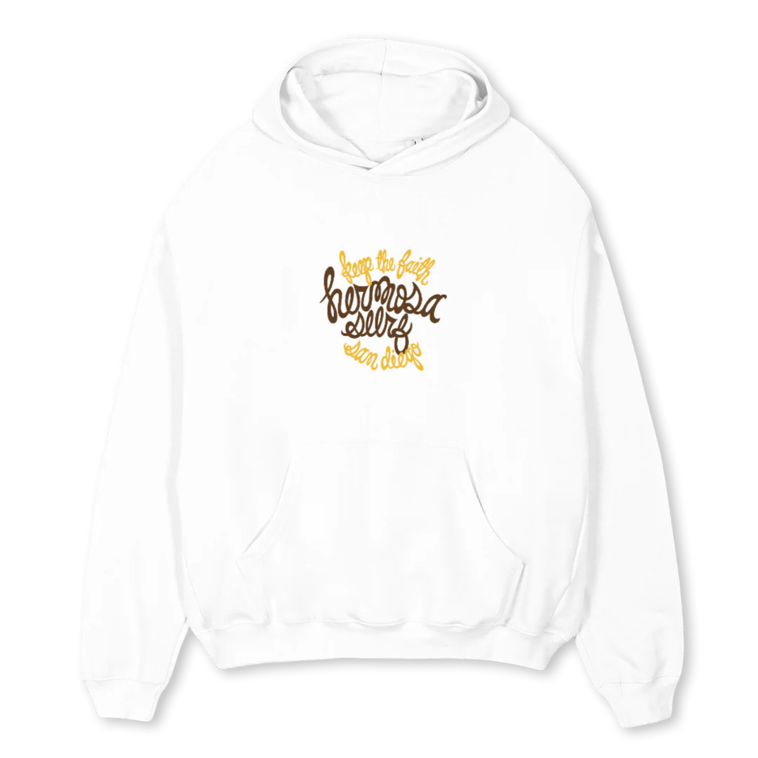 HEY White Oversized Hoodie.