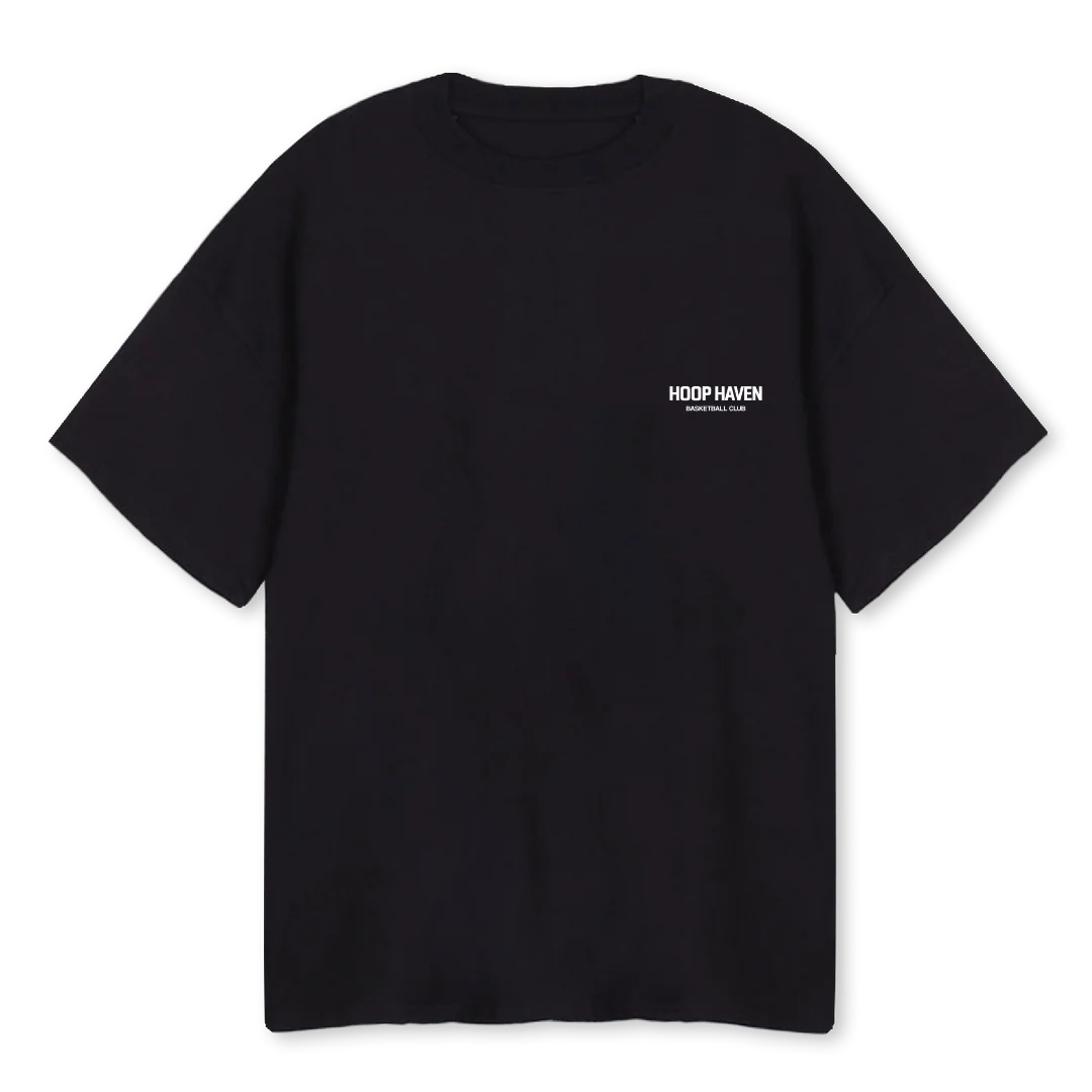 HHBASKETBALLCLUB Black Oversized Tee.