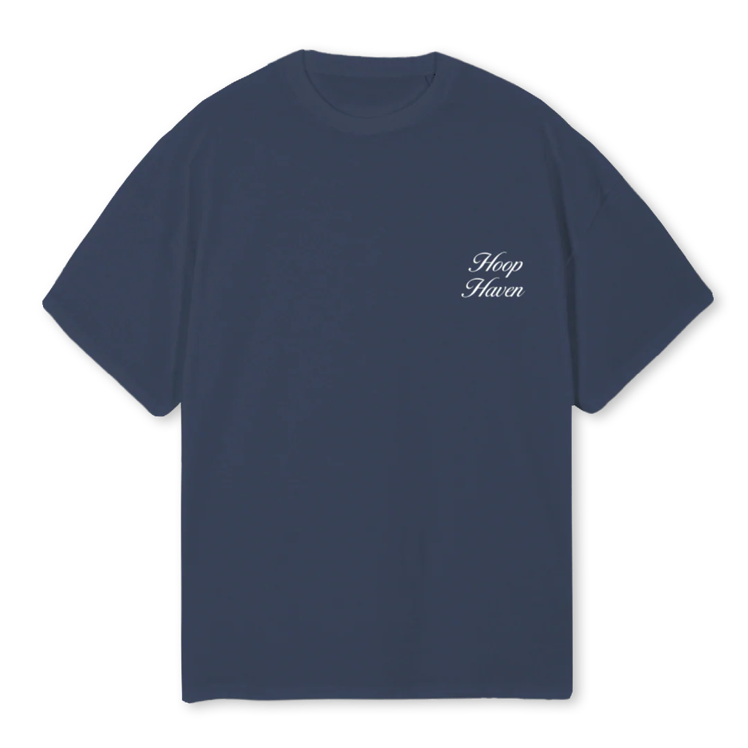 HHBASKETNAVY Navy Blue Oversized Tee.