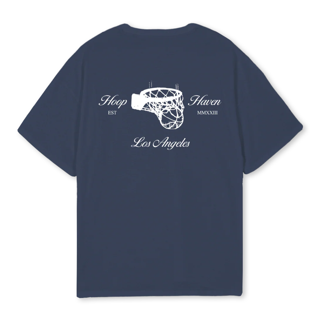HHBASKETNAVY Navy Blue Oversized Tee. - Image 2