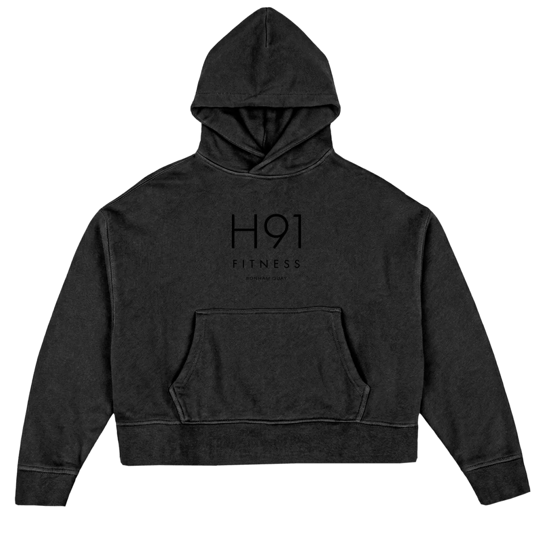 HHOODIE Vintage Black Oversized Boxy Hoodie.