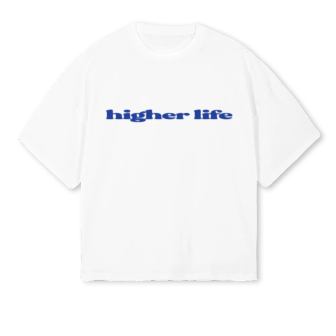 HLSAMPLE  White Oversized Boxy Tee.