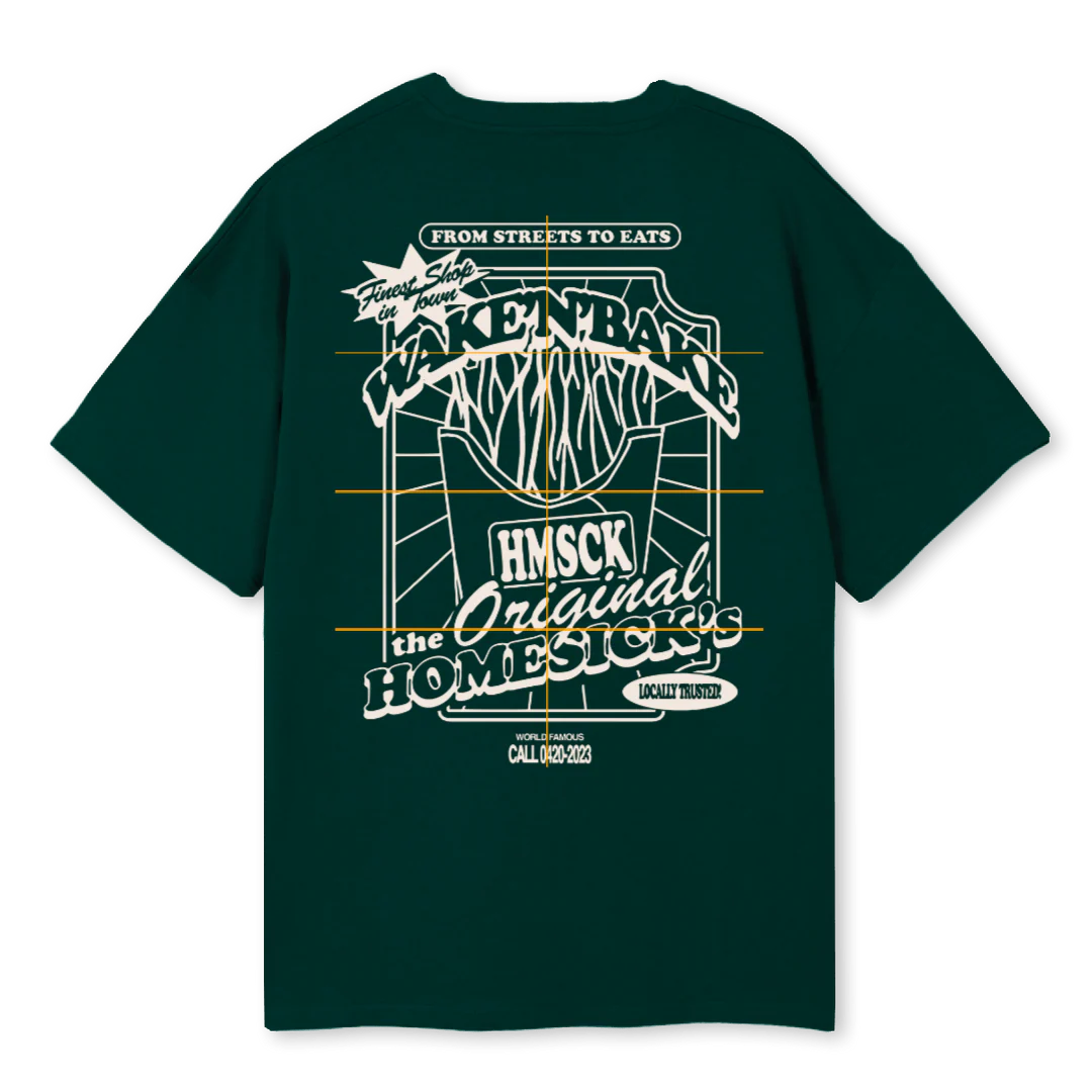 HMSCK WAKEBAKE GRN Wild Green Oversized Tee.