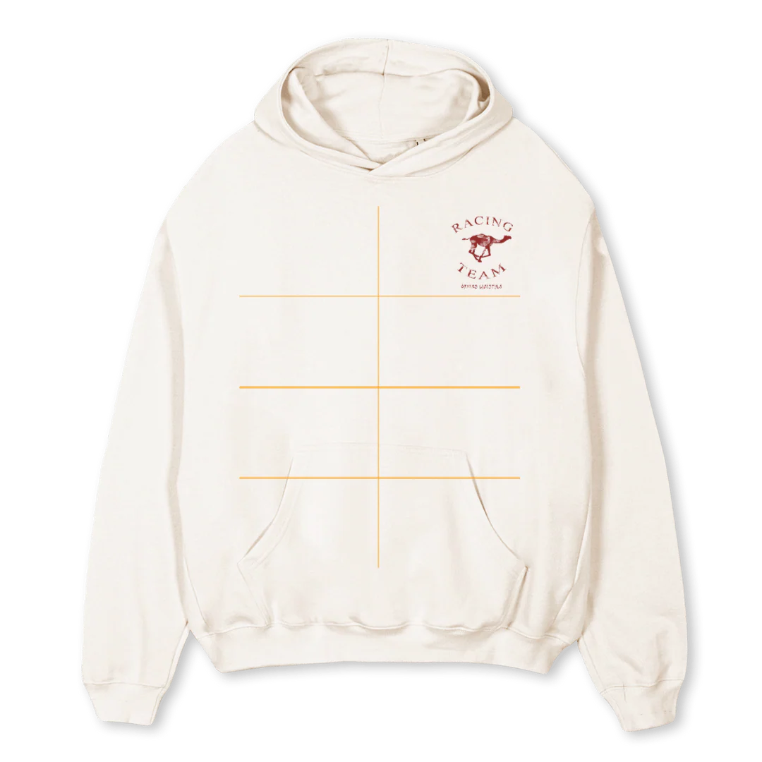 HOD Vintage White Oversized Hoodie.