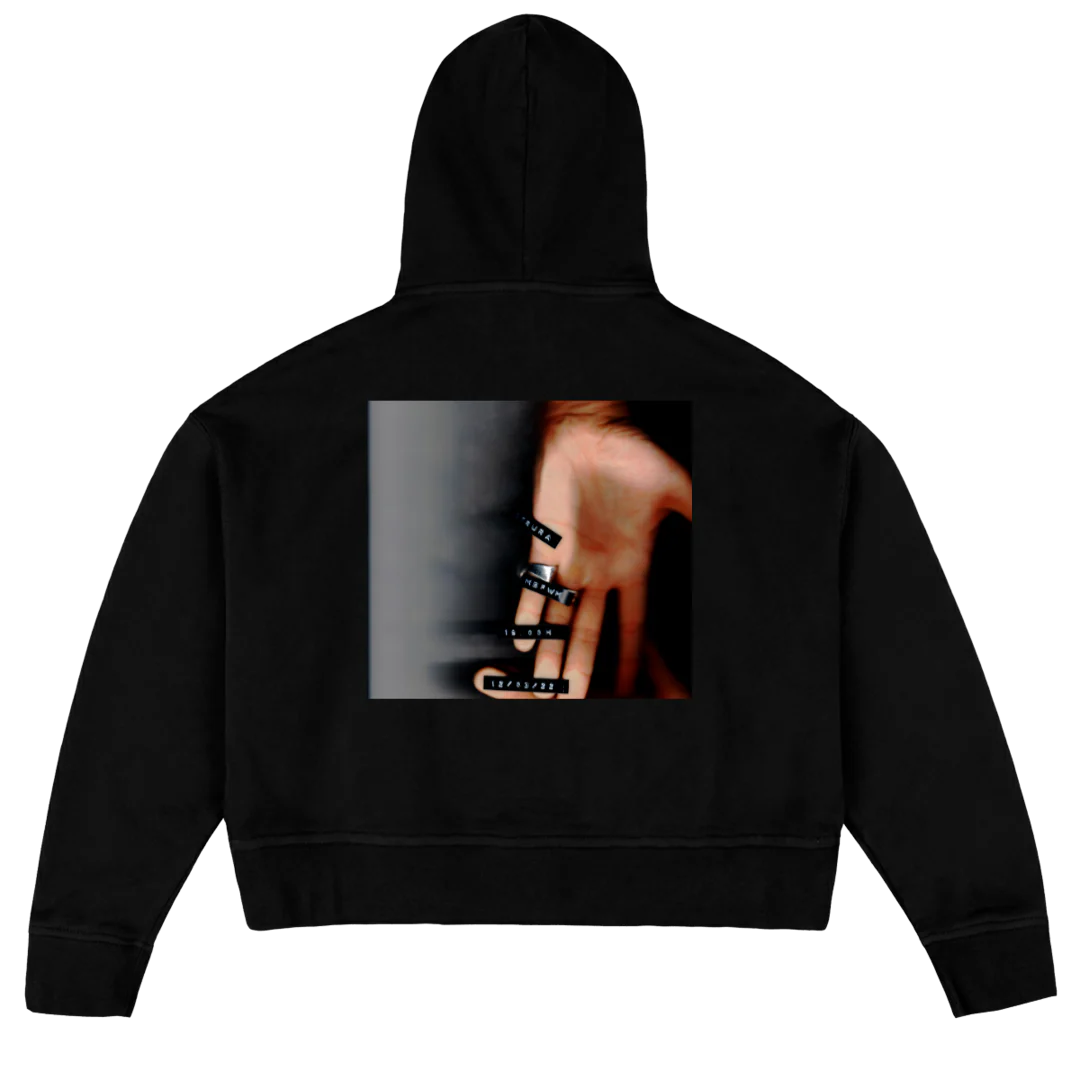 HODDIESAMPLE Black Oversized Boxy Hoodie. - Image 2