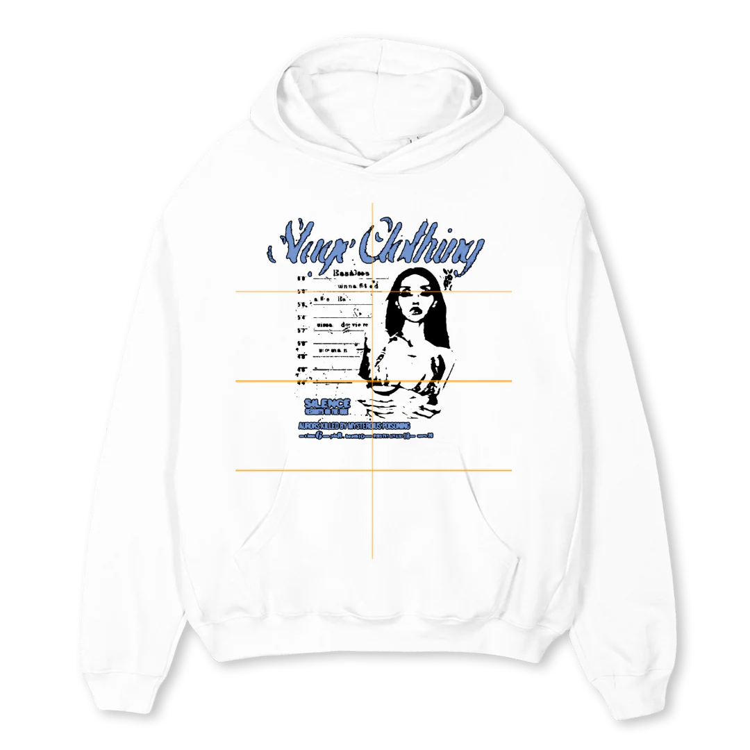 HODDIEWEISS White Oversized Hoodie.