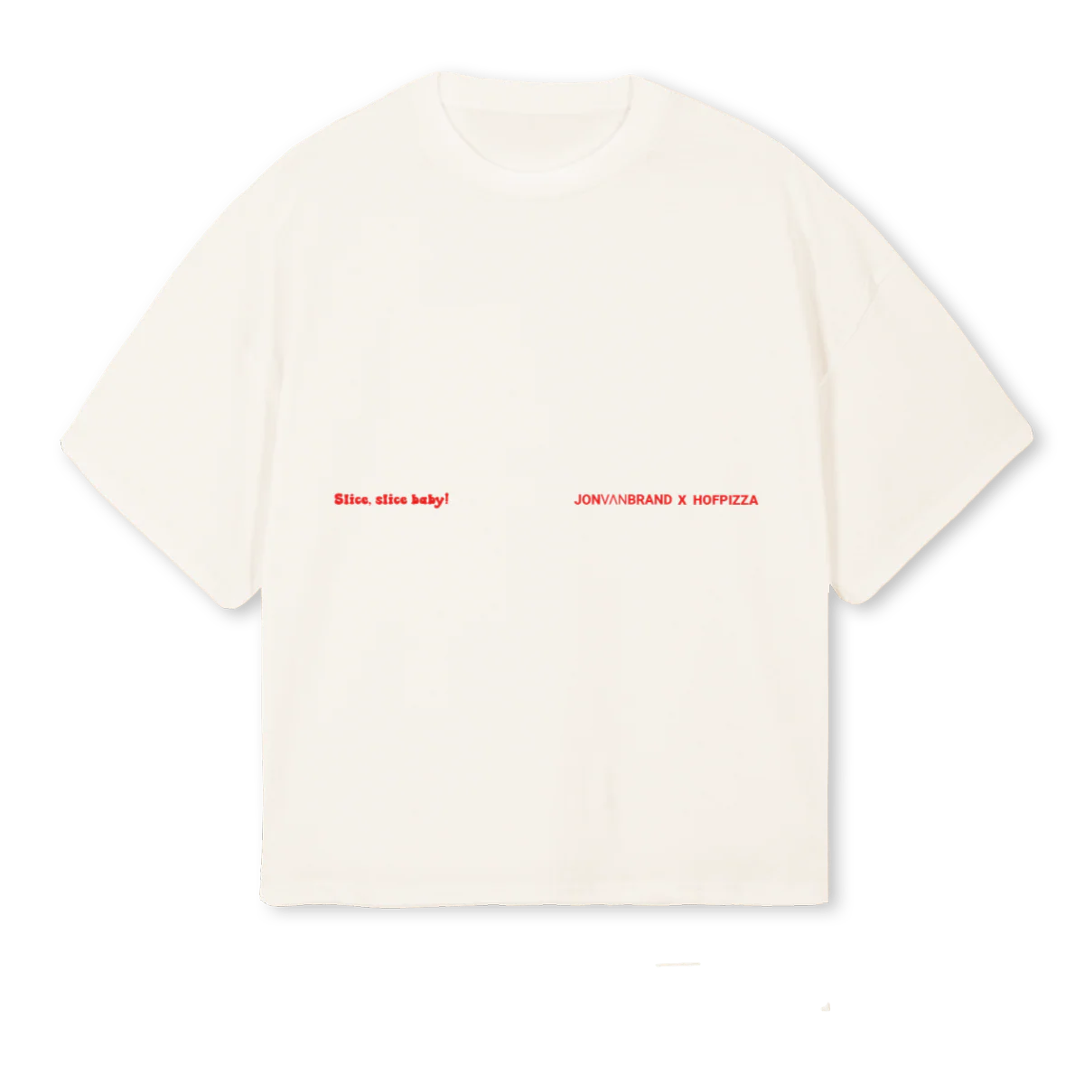HOFPPIZZAM Vintage White Oversized Boxy Tee.