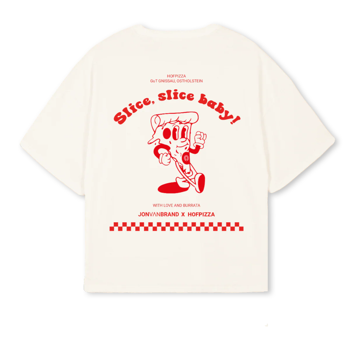 HOFPPIZZAM Vintage White Oversized Boxy Tee. - Image 2
