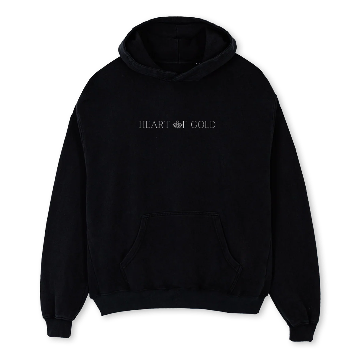 HOGBLACK Black Oversized Hoodie.