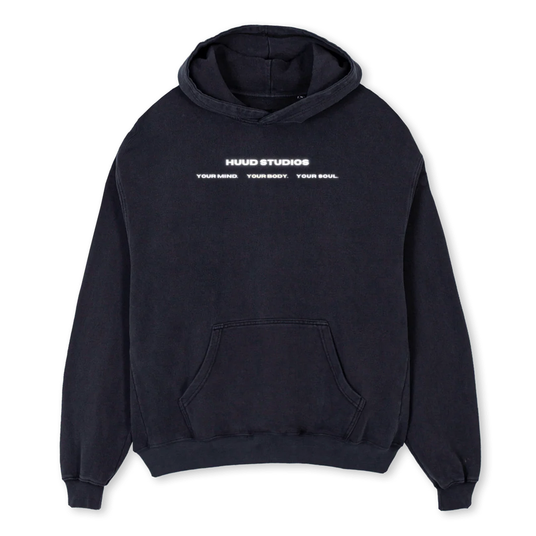 HOLO Vintage Black Oversized Hoodie.