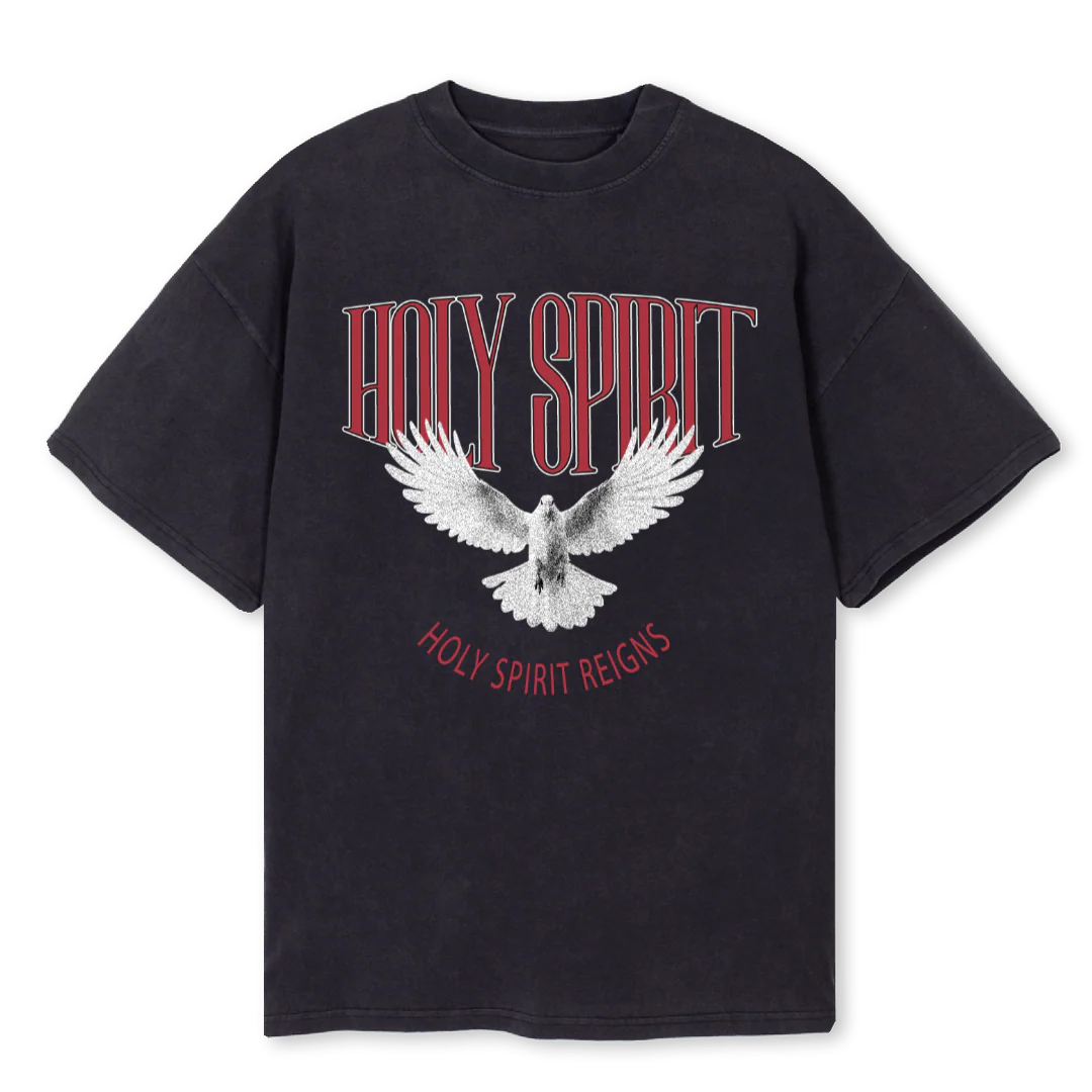 HOLYSPIRITTSHIRT Vintage Black Oversized Tee.